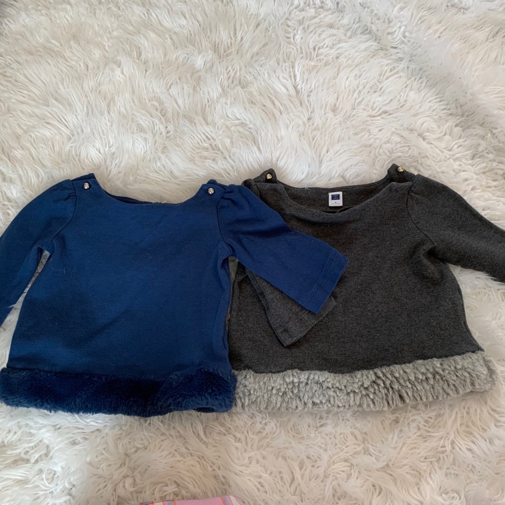 Janie & Jack fur shirts